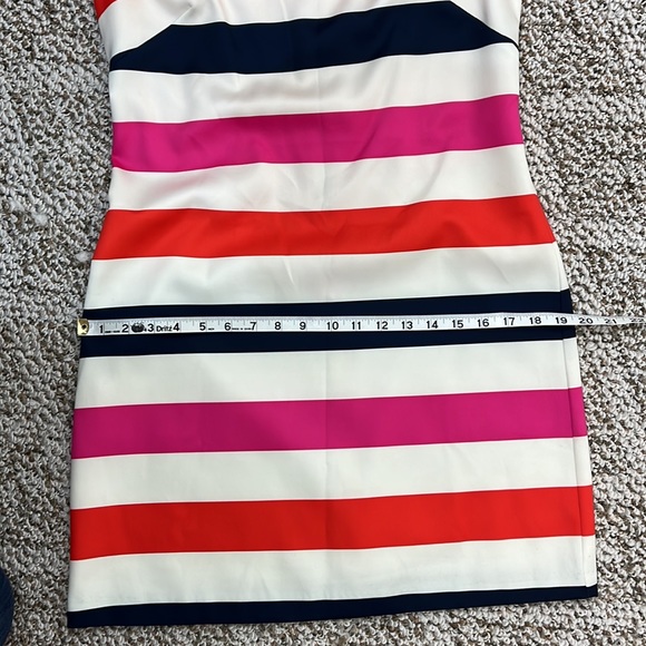 VINCE CAMUTO Stripe Sheath Dress Rhinestones Sz 10 - Picture 14 of 15